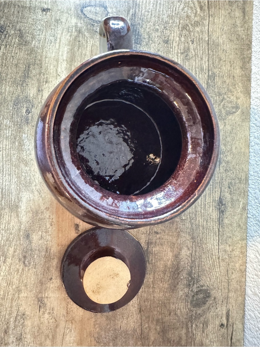 Brown & Cream Stoneware Crock Jar with Lid - Picture 8 of 12